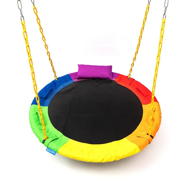 Serenelife Outdoor Swing Tellerschaukel 100cm Regenbogen
