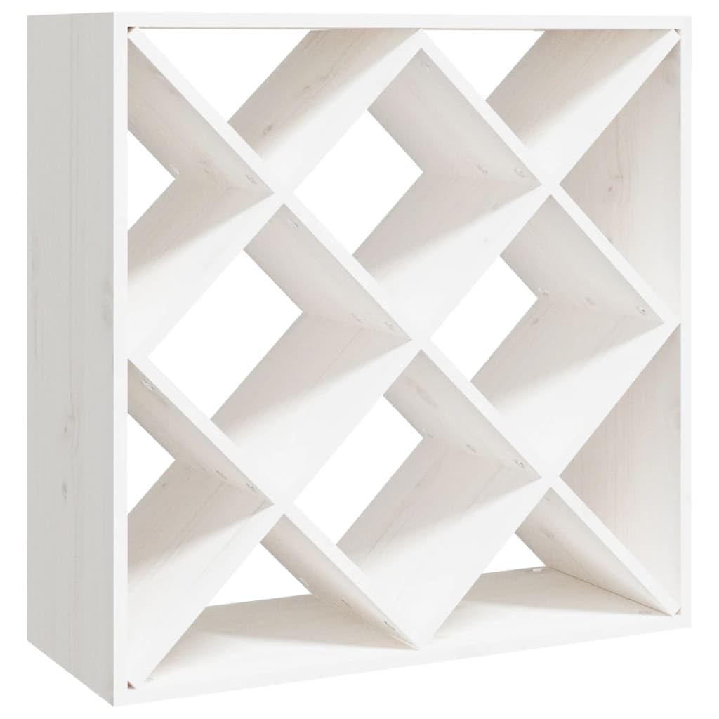 vidaXL Möbel Weinregal Weiß Kiefer 62 cm Kasten-Design