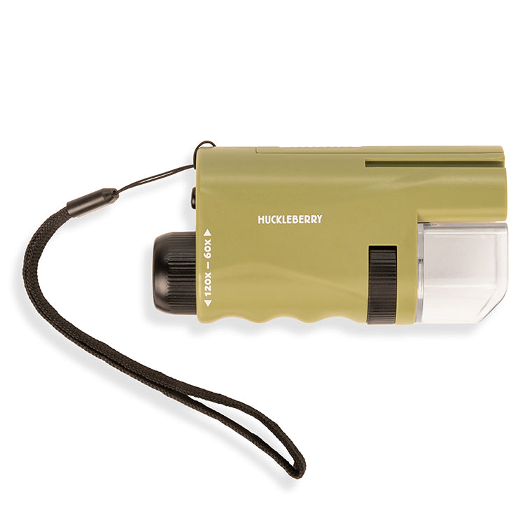 Kikkerland Huckleberry Pocket Microscope Taschenmikroskop 120x LED
