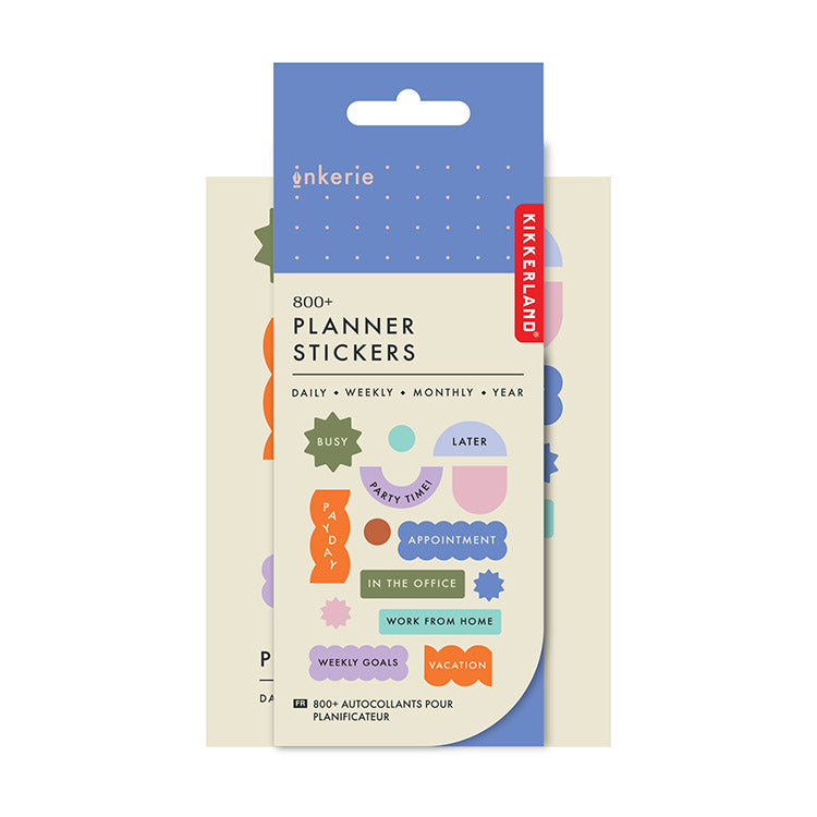 Kikkerland Inkerie Planner Sticker Kalenderaufkleber 450 Stück bunt