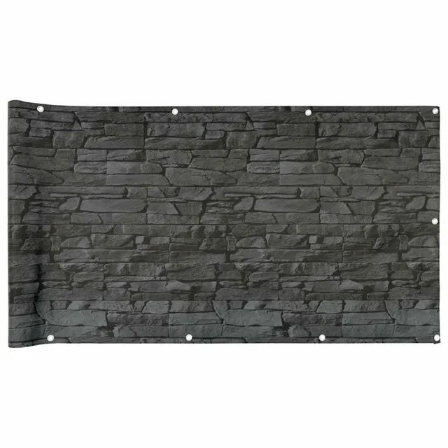 vidaXL Heim & Garten Sichtschutzmatte Grün Steinoptik PVC