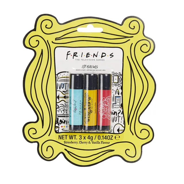 Paladone Friends Lippenbalsam Trio Erdbeere Vanille Kirsche