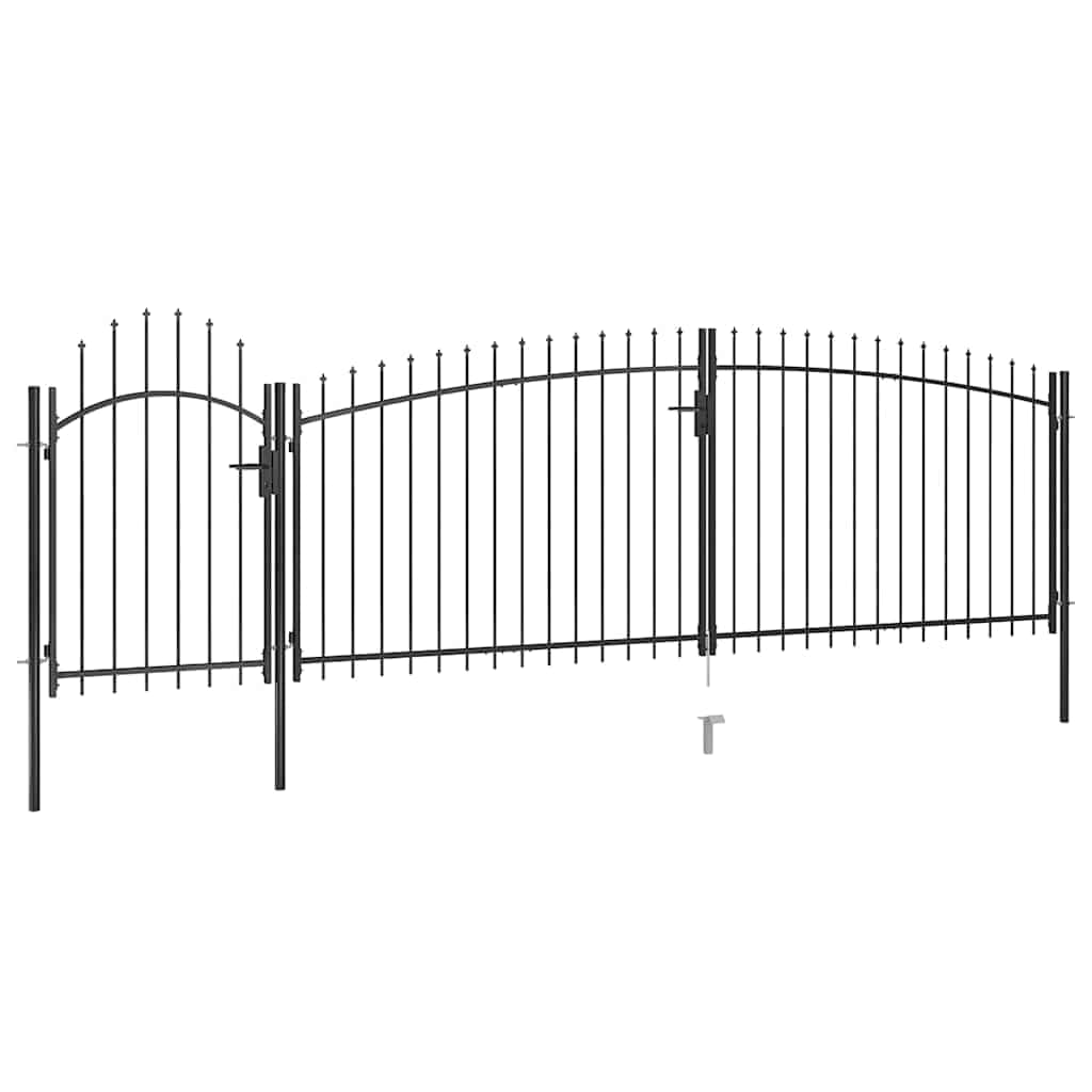 vidaXL Heim & Garten Gartentor Woerden Stahl Schwarz 5x1,75 m