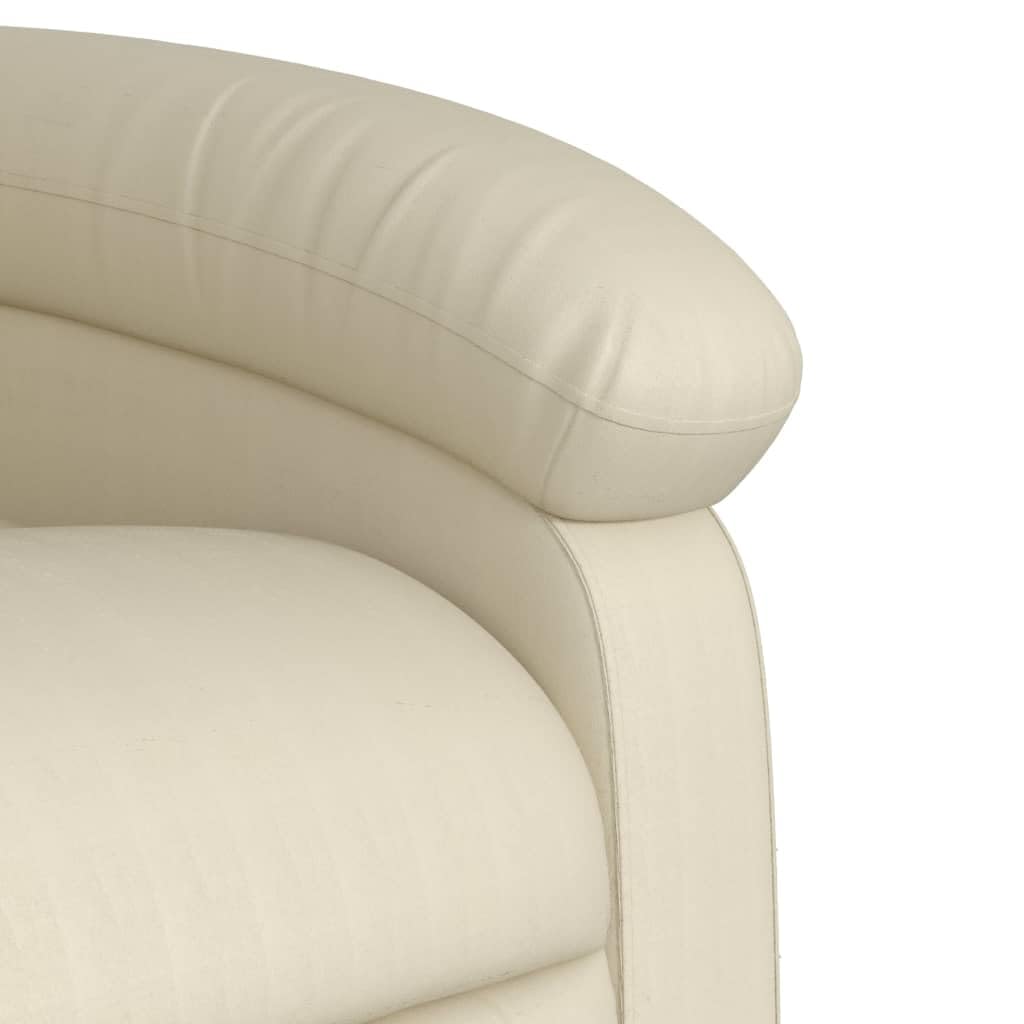 vidaXL Möbel Relaxsessel Creme Kunstleder Liegefunktion