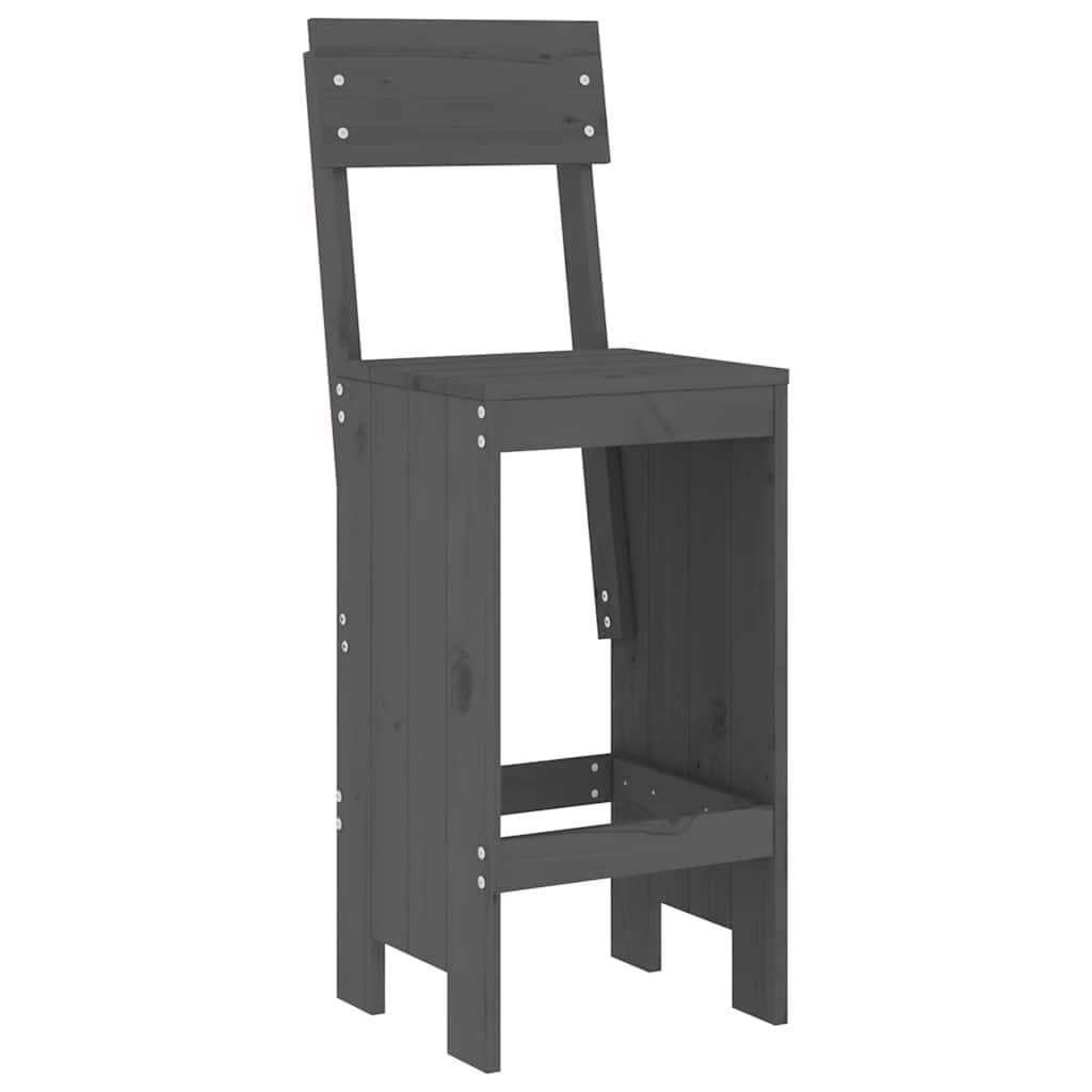 vidaXL Heim & Garten 3-tlg. Gartenbar-Set Holz Graue Kiefer