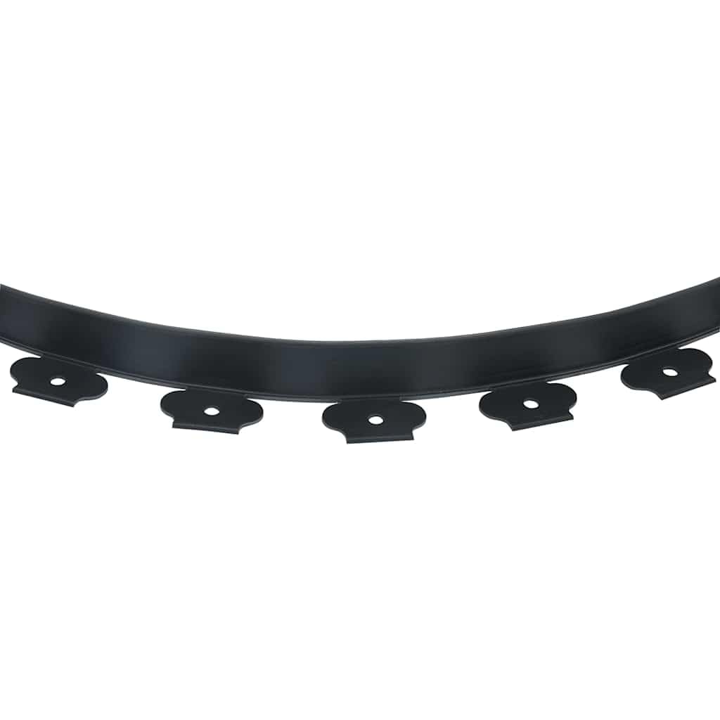 vidaXL Heim & Garten Rasenkante PE Schwarz 10 m 5 cm Nägel