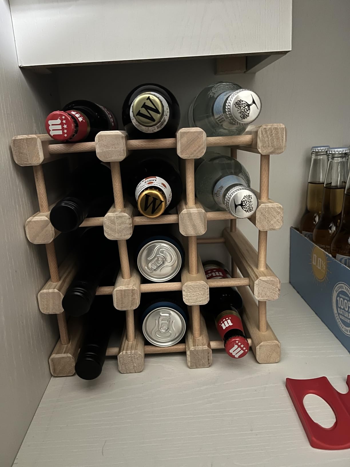 vidaXL Weinregal 20 Flaschen Kiefer 46,5x23x46,5 cm