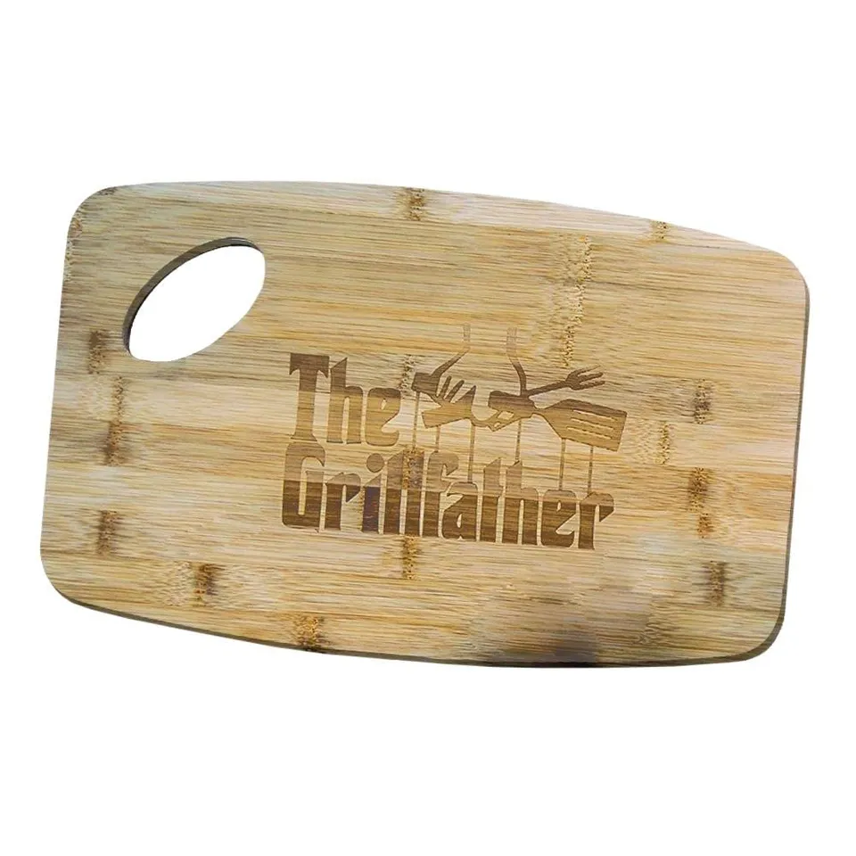 Mikamax Grillfather Schneidebrett Bambus 38x25 cm Gravur