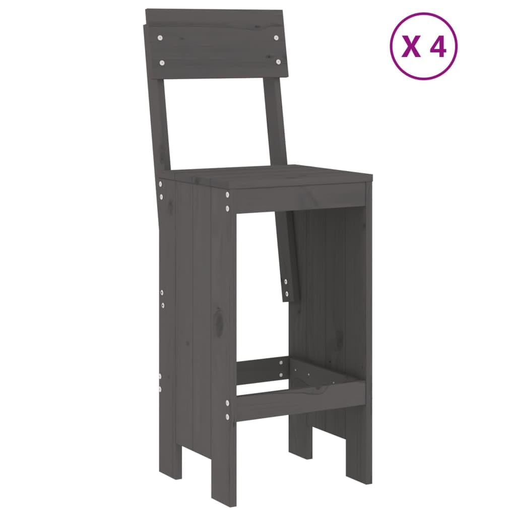 vidaXL Heim & Garten 5-tlg. Gartenbar-Set Holz Grau Kiefer