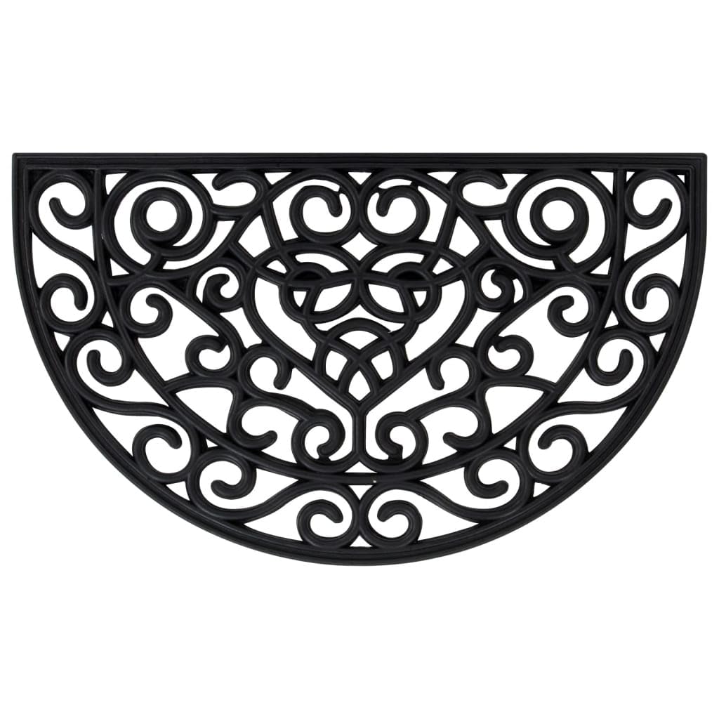 vidaXL Heim & Garten Fußmatte Halbrund 45x75 cm Gummi Drainage