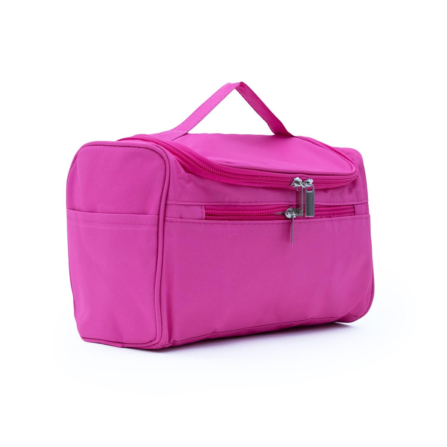 Intirilife Kosmetiktasche Schwarz 26x14x17 Polyester mit Griff