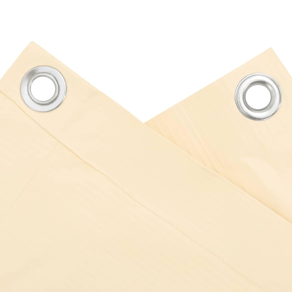 vidaXL Balkon-Sichtschutz Creme 300x120 cm PVC mit Ösen Windschutz