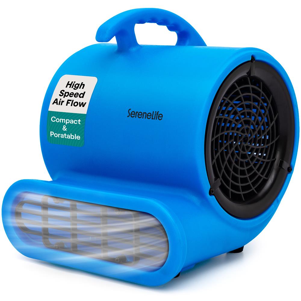 Serenelife Portable AC Air Mover Gebläse Blau 3 Stufen