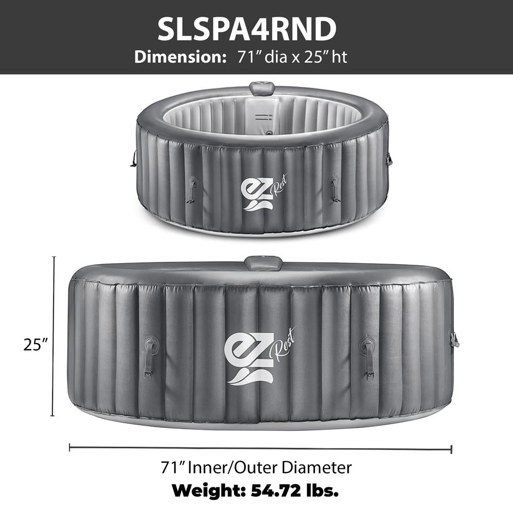 Serenelife Spa aufblasbarer Whirlpool 4 Personen 100 Düsen LED
