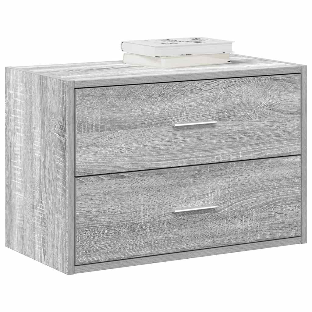 vidaXL Schrank 2 Schubladen Kommode Grau Sonoma 60x31x40