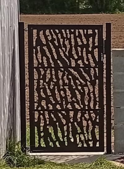 vidaXL Heim & Garten Gartentor Stahl Schwarz 100x150 cm Trace