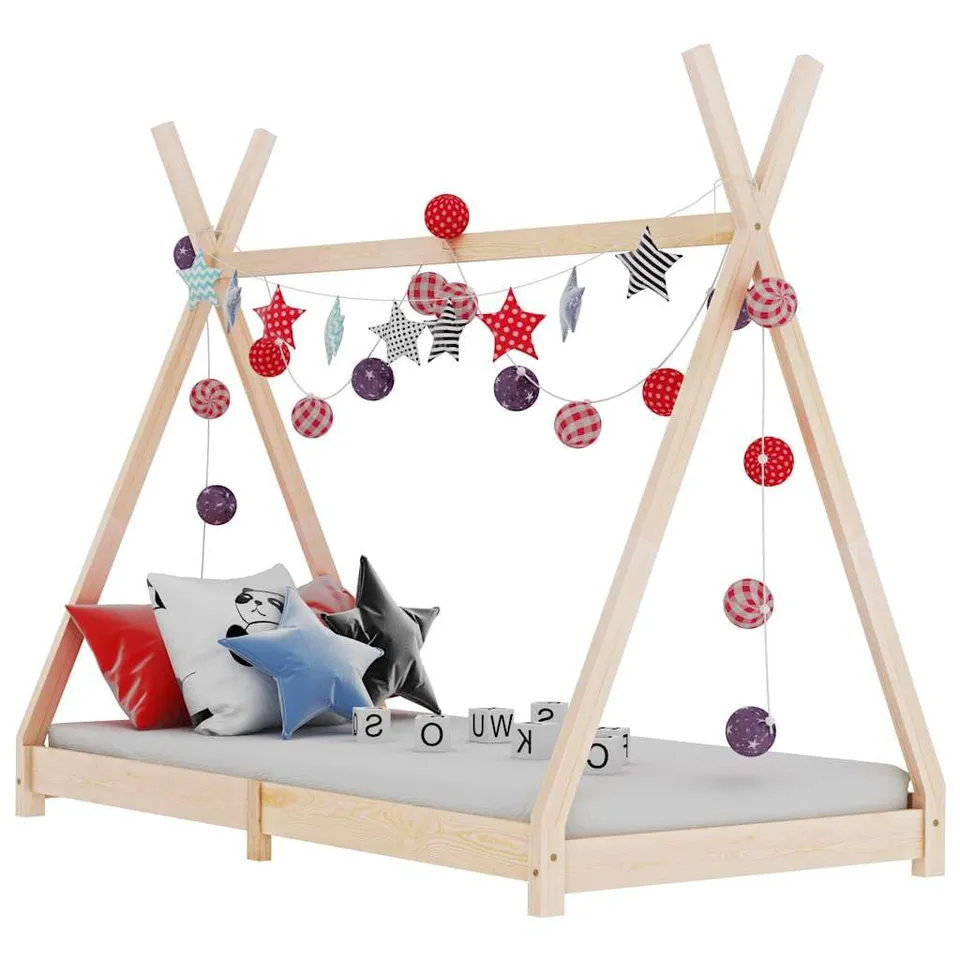 vidaXL Baby & Kleinkind Hausbett Kinderbett 80x160 Kiefer massiv