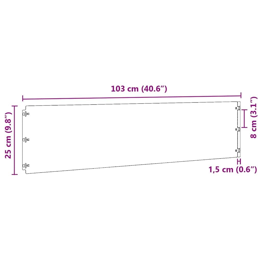 vidaXL Heim & Garten Rasenkanten 10 Stk 25x103cm Stahl