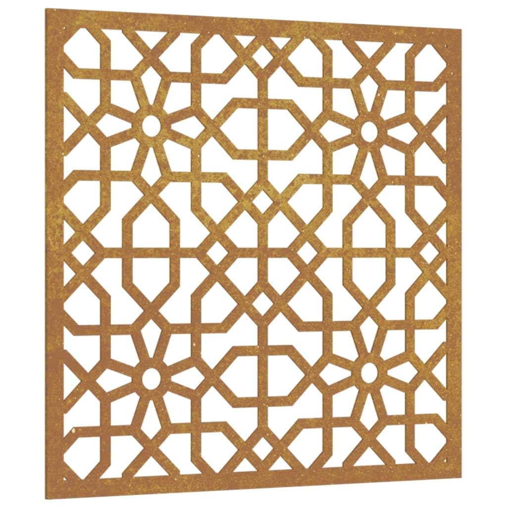 vidaXL Garten-Wanddeko 55x55 cm Cortenstahl maurisches Design