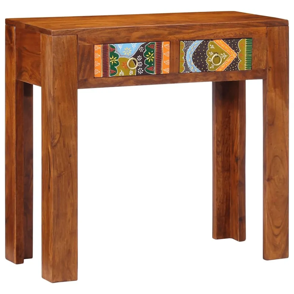 vidaXL Konsolentisch 80x35x75 cm Akazie Flurtisch 80 cm Holz