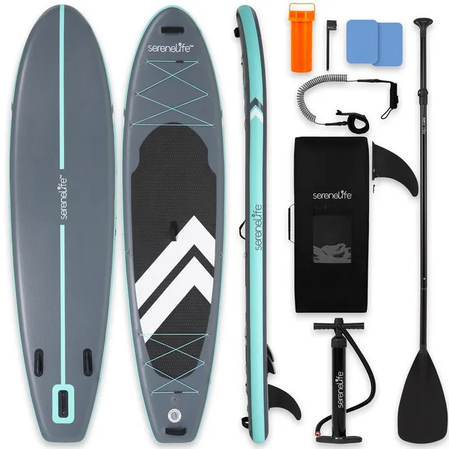 Serenelife SUP aufblasbares Paddle Board Komplettset