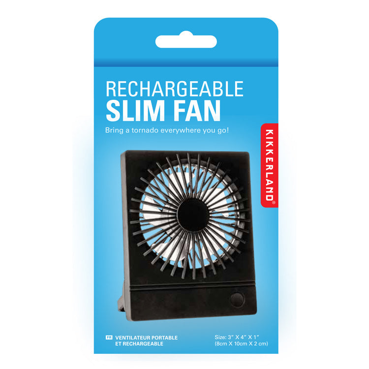 Kikkerland Home Rechargeable Slim Fan Tischventilator USB