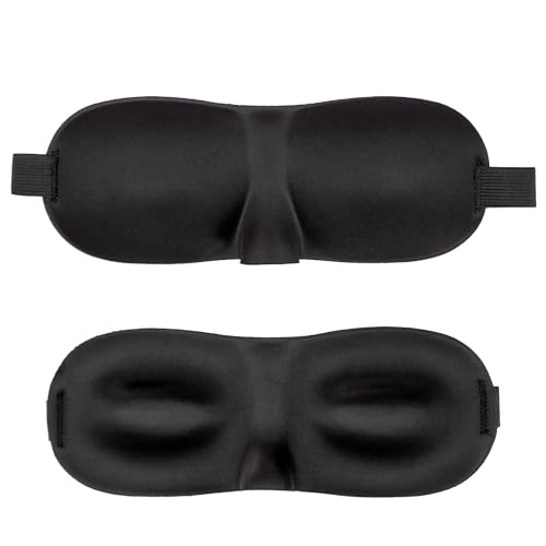 Intirilife Augenmaske Schwarz 26x9x2 cm Schlafmaske ergonomisch