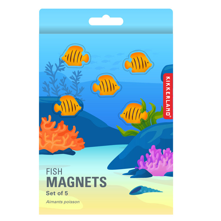 Kikkerland Home Kühlschrankmagnete Fisch 5er Set stark