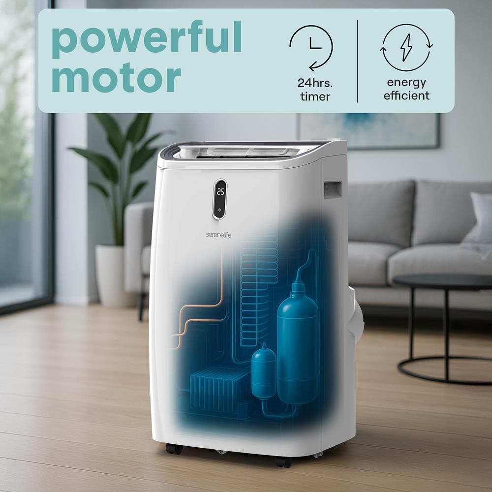 Serenelife Portable AC Klimagerät 12000 BTU Weiß