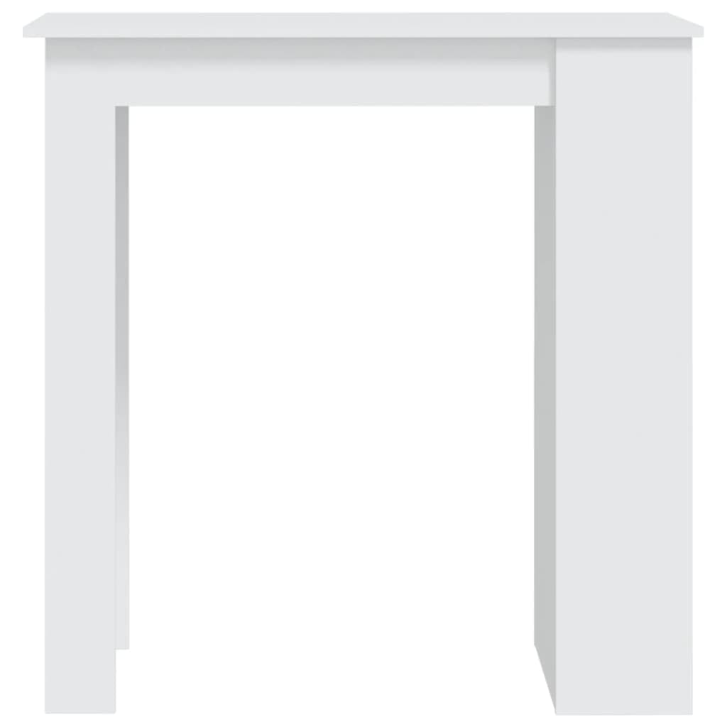 vidaXL Bartisch Weiß 102x50x103,5cm Stehtisch mit Regal
