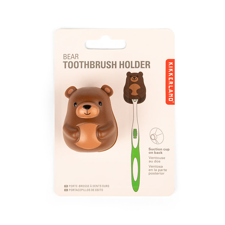 Kikkerland Bear Zahnbürstenhalter Bär Saugnapf Bad