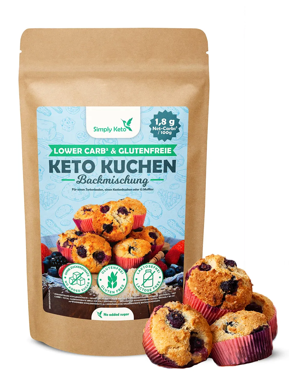Keto Lower Carb Kuchen Backmischung 350g zuckerfrei