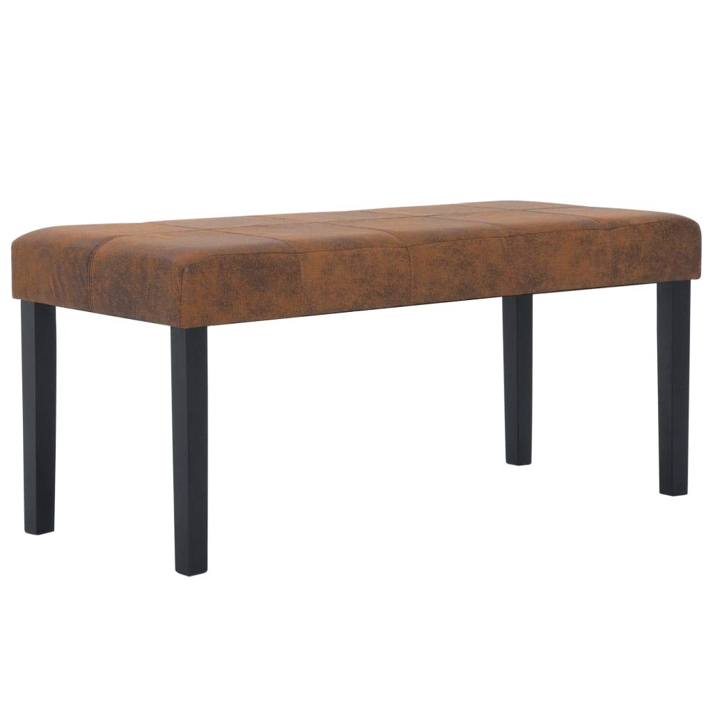 vidaXL Sitzbank Kunstleder Schwarz 106x43x46 cm Flurbank