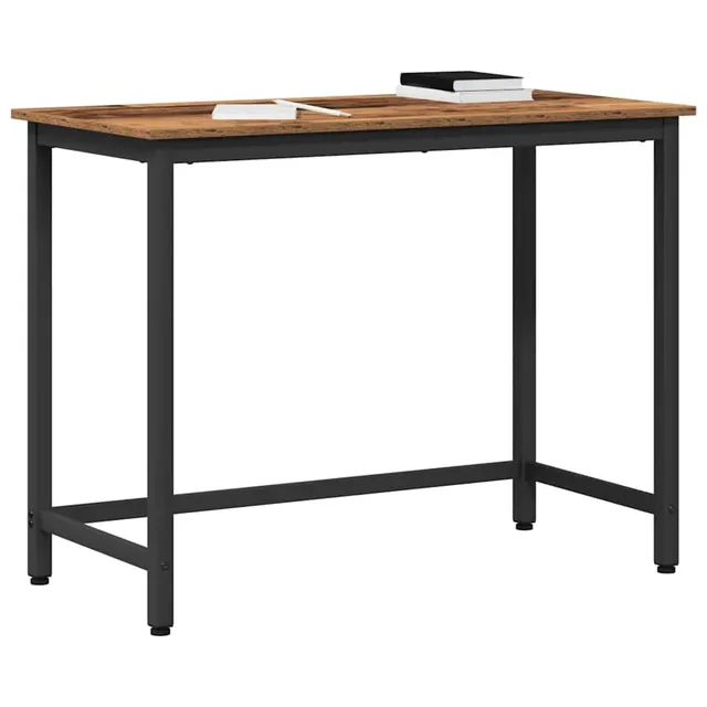 vidaXL Tisch Altholz 80x50x76,5 cm Holz Stahl