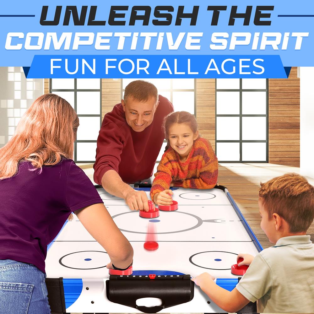 Serenelife Game Tables SLARHKY54 Airhockey-Tisch 137 cm Blau