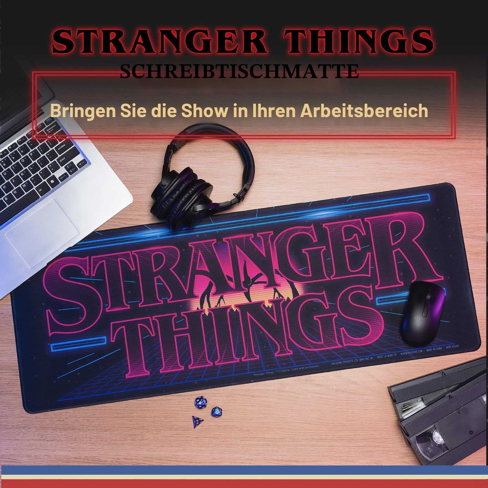 Paladone Stranger Things Desk Mat Mauspad 30x80 cm Mind Flayer