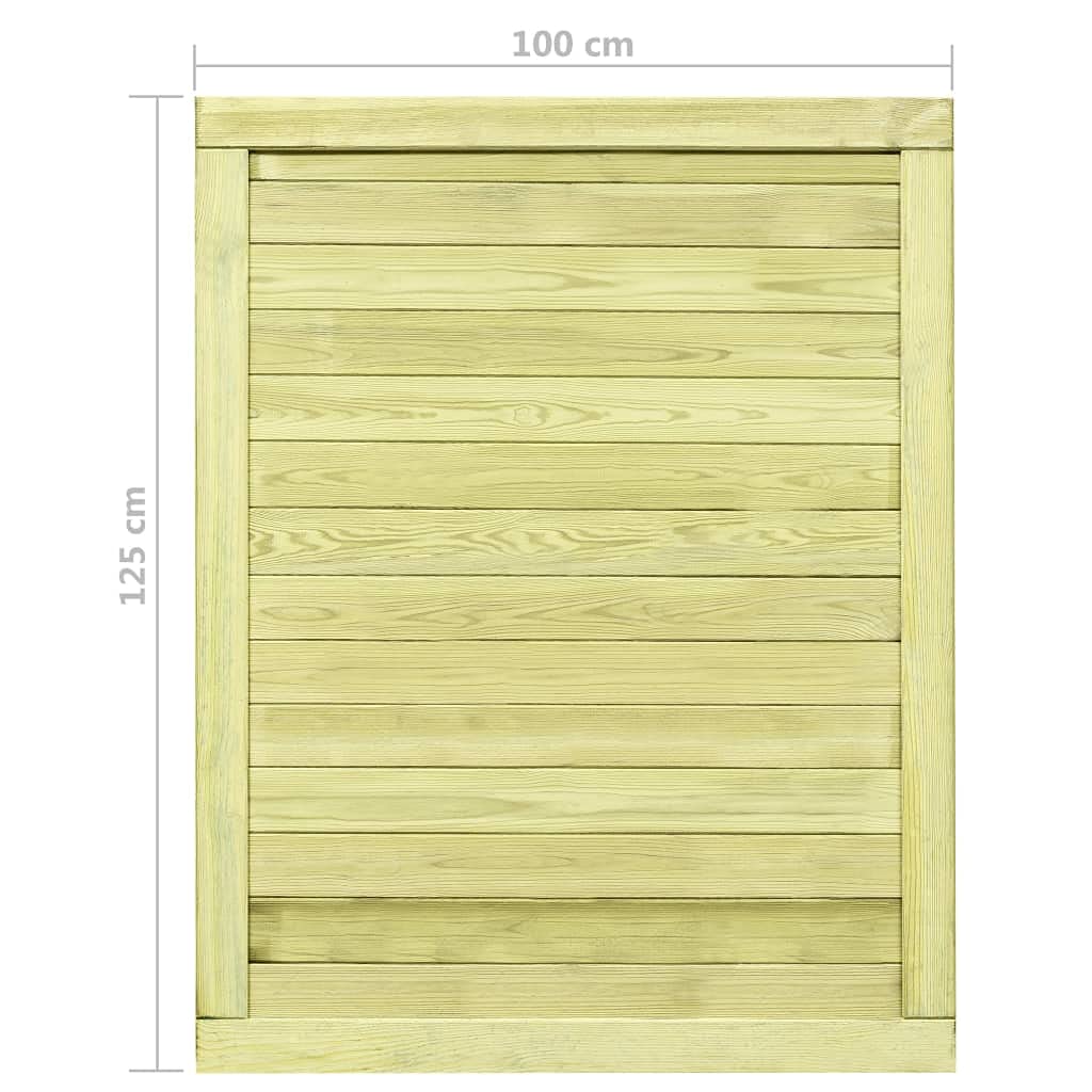 vidaXL Gartentor Kiefernholz 125x100 cm imprägniert