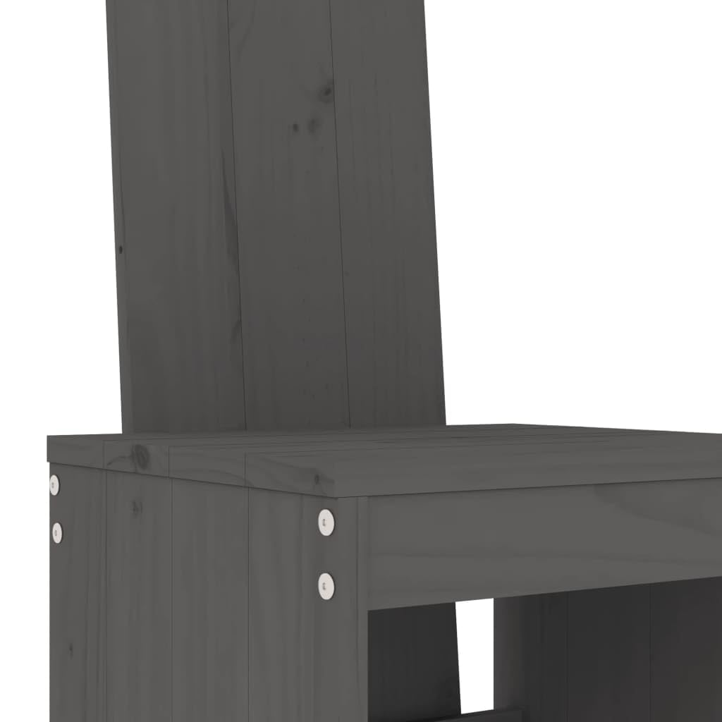vidaXL Heim & Garten 3-tlg. Gartenbar-Set Holz Grau 110 kg