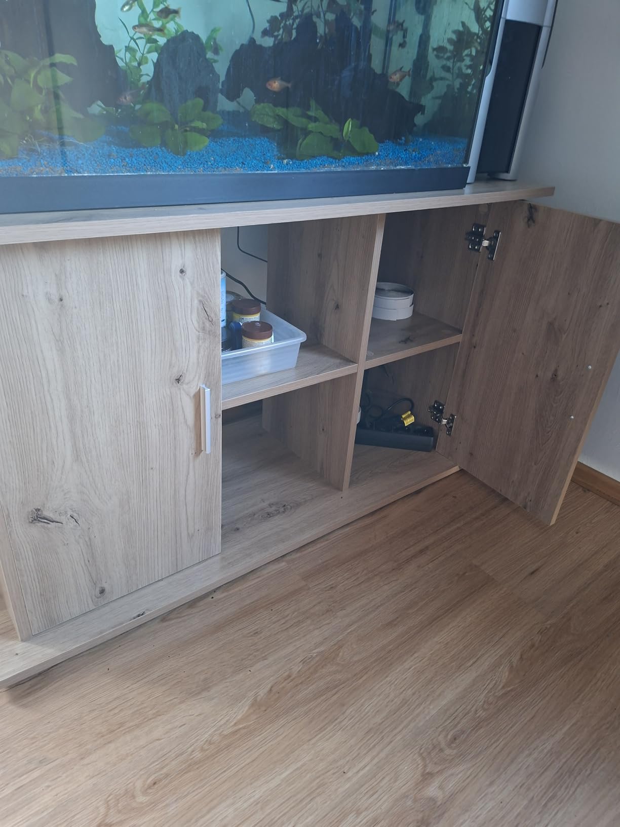 vidaXL Aquariumständer Weiß 81x36x73 cm Holzwerkstoff