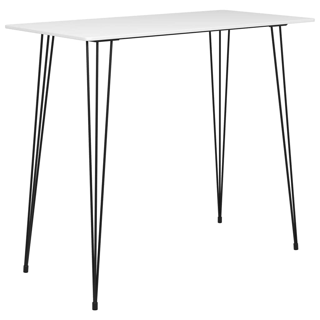 vidaXL Bartisch 120x60x105 cm Schwarz MDF Metall Stehtisch