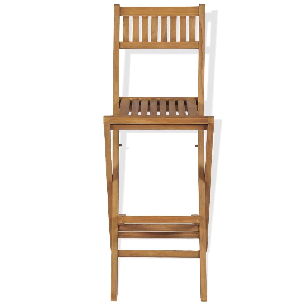 vidaXL Bistro-Set 3-tlg Teak Massivholz Klappstühle Bartisch