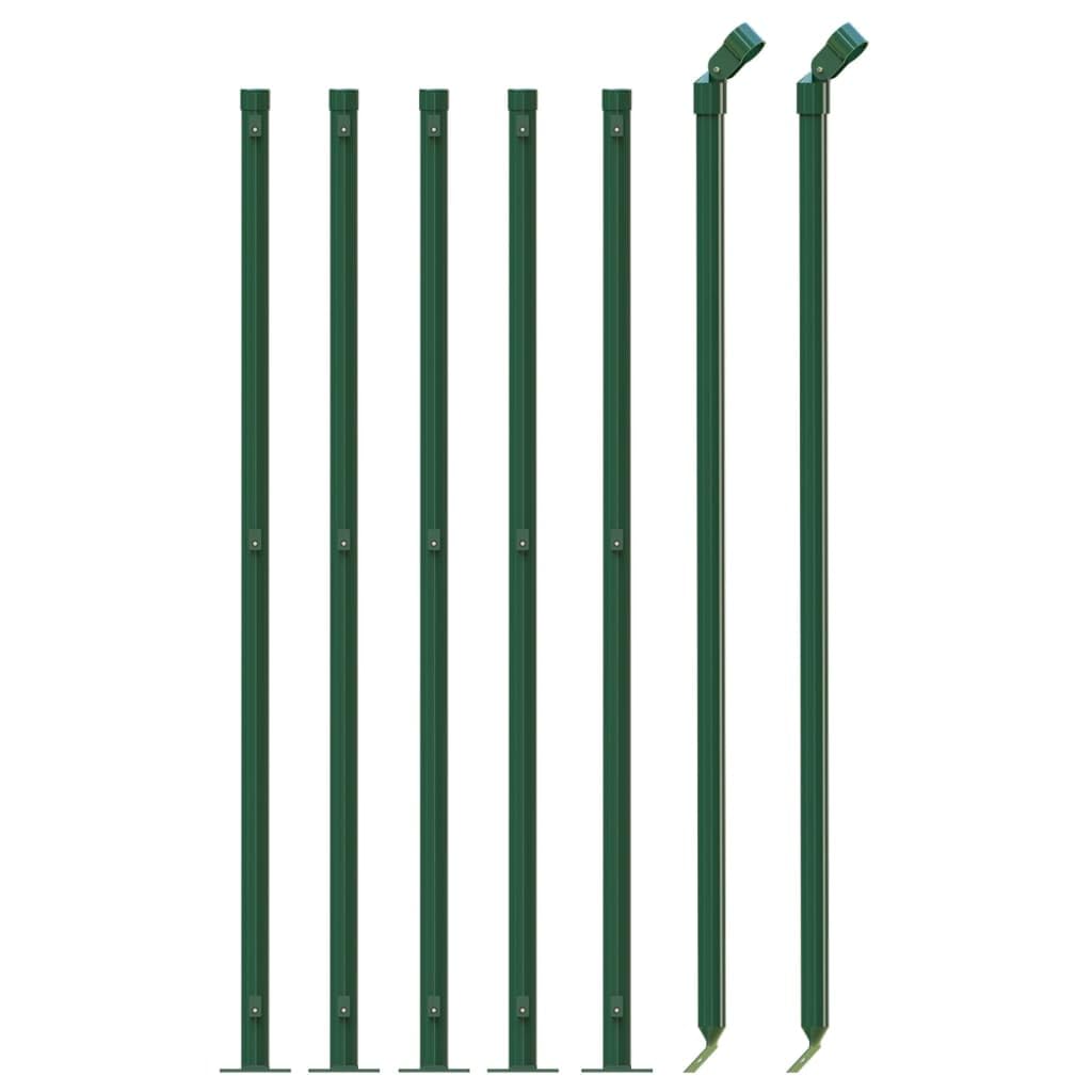 vidaXL Maschendrahtzaun Grün 0,8x10 m Stahl PVC Gartenzaun