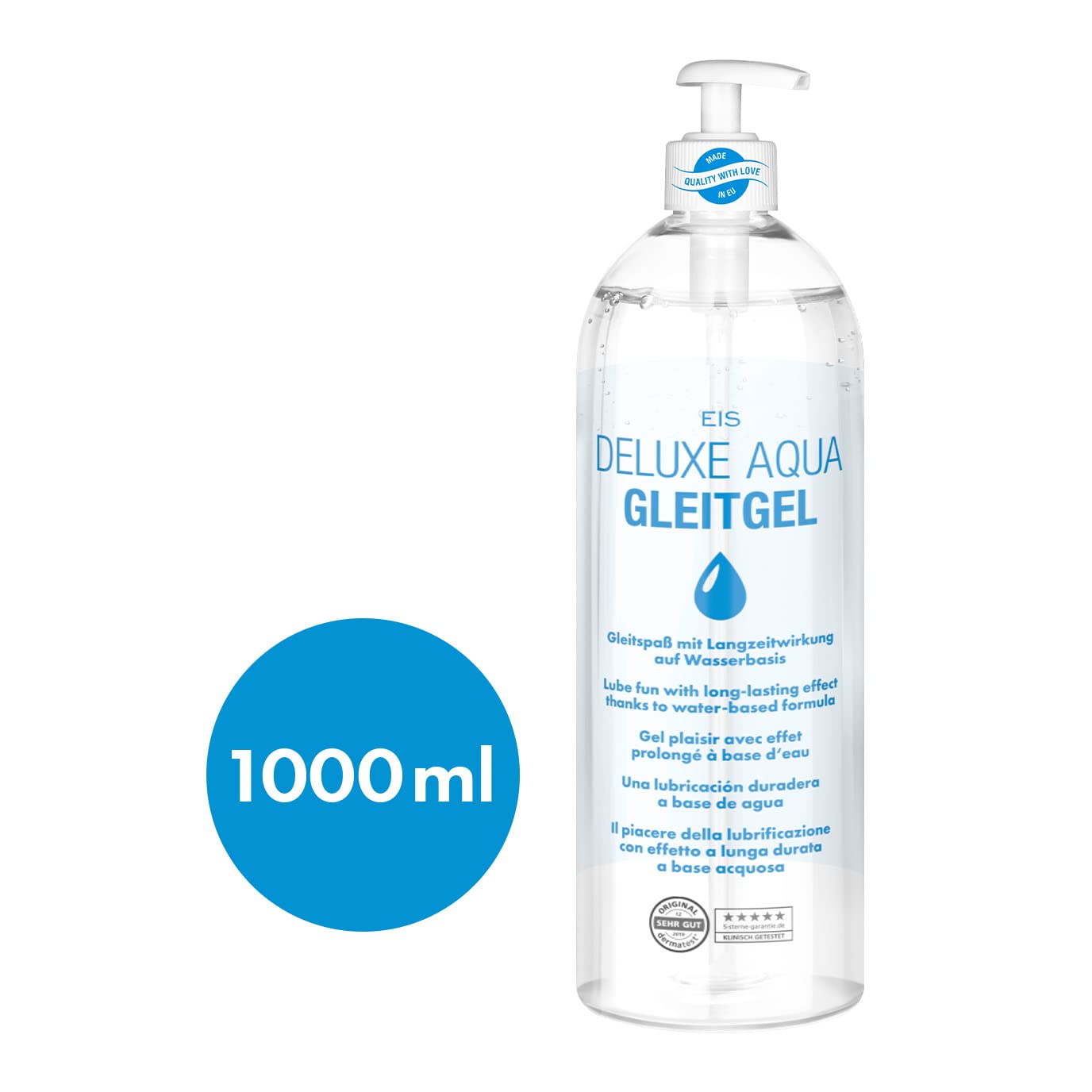 EIS Deluxe Aqua Gleitgel gefühlsecht 1000 ml wasserbasiert