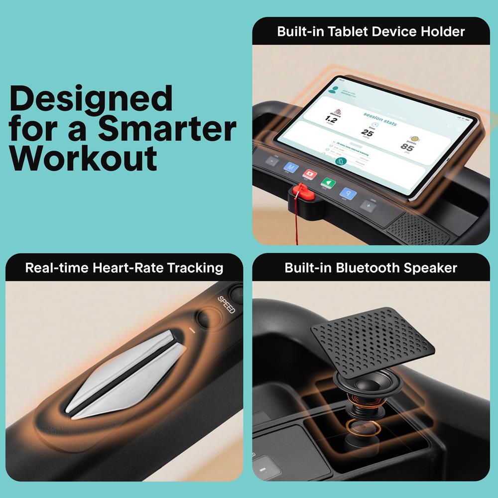 Serenelife Fitness Laufband klappbar Bluetooth 12 Programme