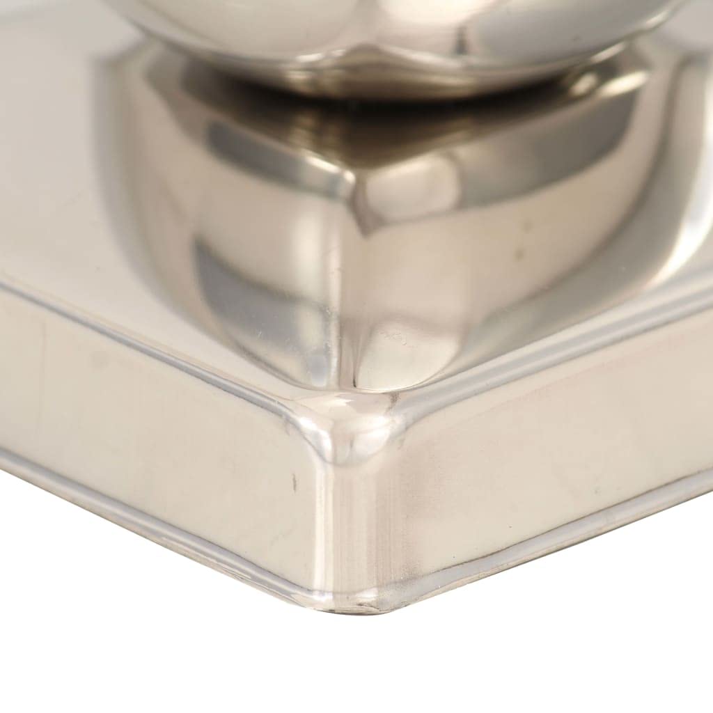 vidaXL Pfostenkappe Kugel 6x Edelstahl 81x81 mm