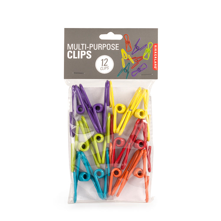 Kikkerland Home Multi-Purpose Clips Klammern bunt