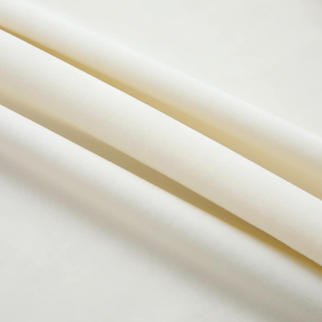 vidaXL Vorhang Samt Creme 140x175cm Verdunkelung 2er Pack