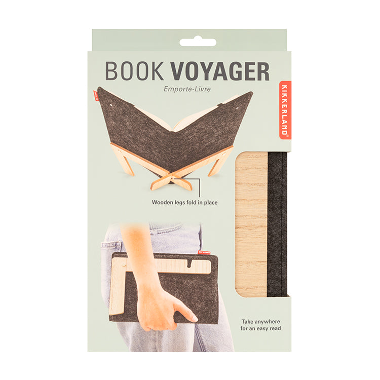 Kikkerland Book Voyager Buchhülle Leseständer Filz