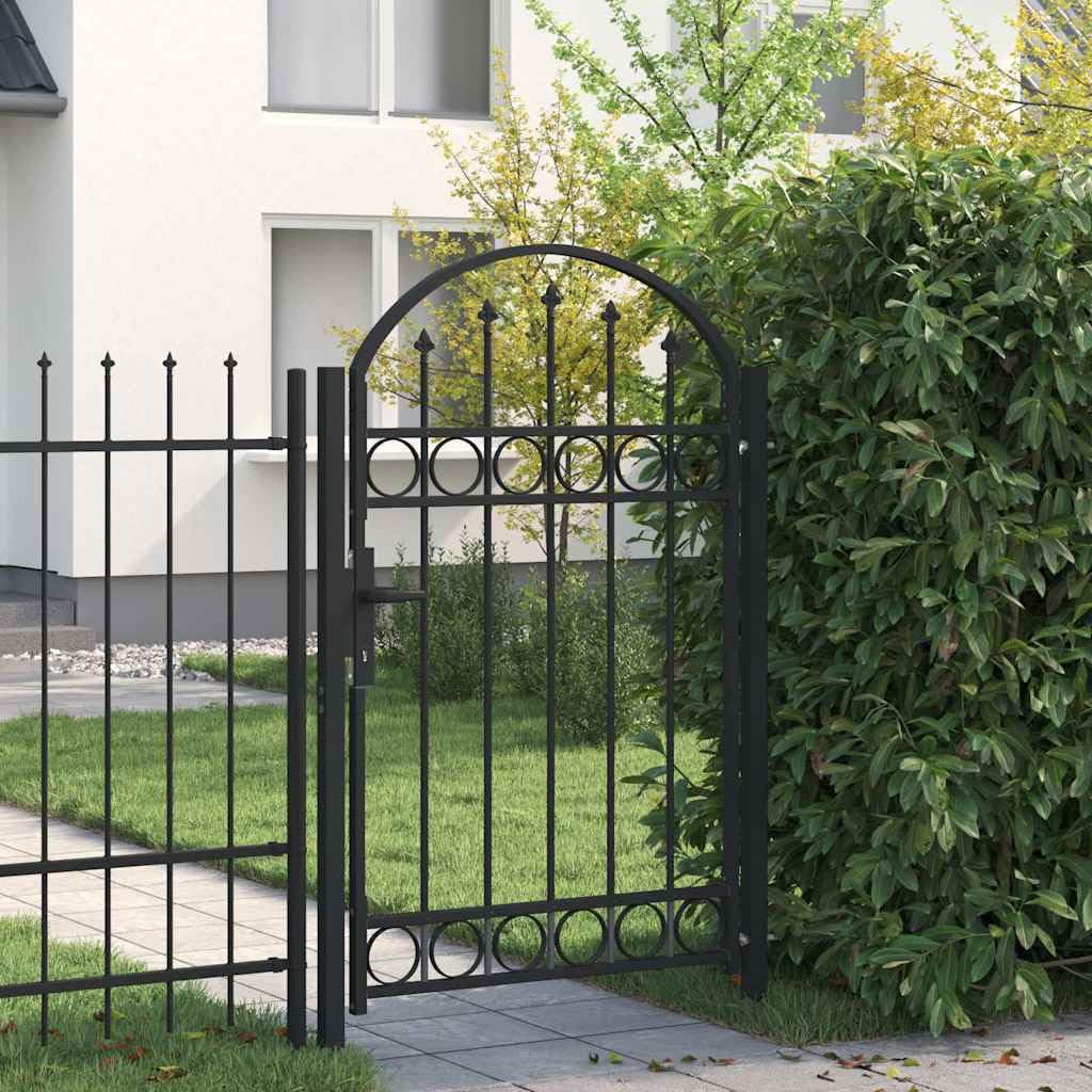 vidaXL Heim & Garten Gartentor ASSEN 102x150 cm Stahl Schwarz