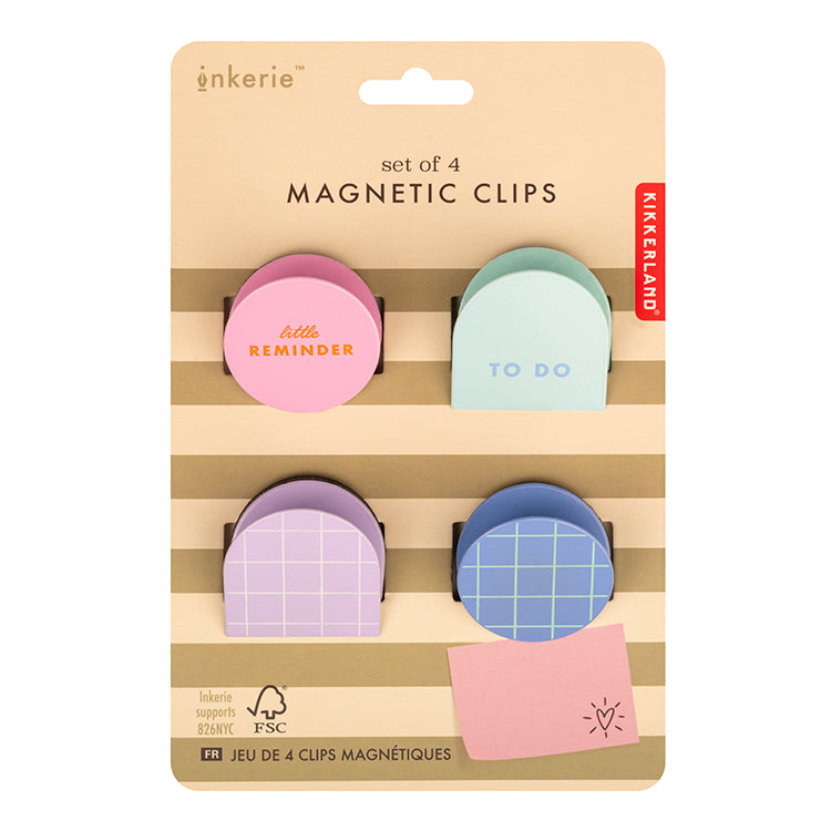 Kikkerland Inkerie Magnetclips 4er-Set Notizhalter